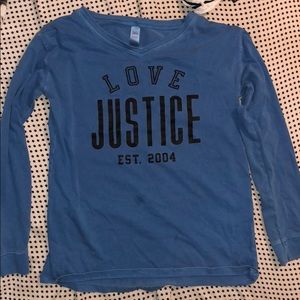 Justice blue long sleeve